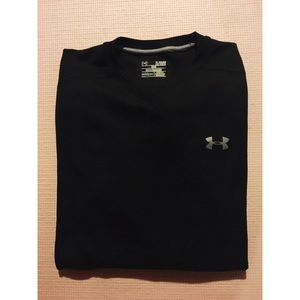 MENS UNDER ARMOUR BLACK FLANNEL LONG SLEEVE
